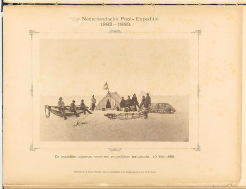 The expedition equipped for a possible retreat. May 19, 1883, H. Ekama, c. 1886 Canvas Print