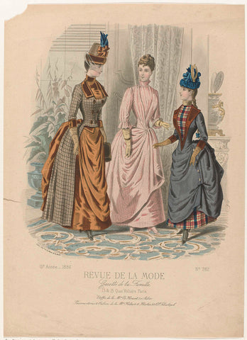 Revue de la Mode, Gazette de la Famille, dimanche 26 décembre 1886, 15e Année, No. 782: Etoffes de la M.on Le Houssel (...), A. Chaillot, 1886 Canvas Print