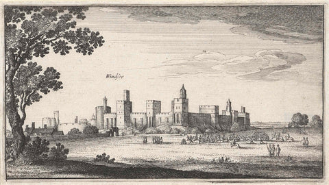 View of Windsor Castle, Wenceslaus Hollar, 1643 - 1644 Canvas Print