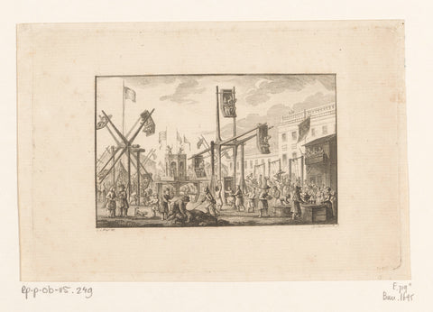 Kermis in St. Petersburg, Daniel Nikolaus Chodowiecki, 1793 Canvas Print