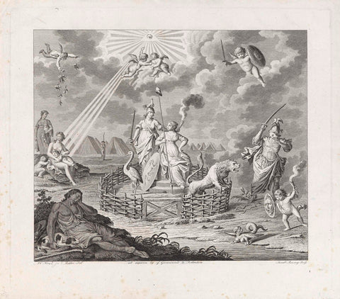 Allegory on Vigilance, 1795, Hendrik Roosing, 1795 Canvas Print