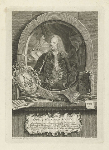 Portrait of Johann Christian Cuno, G.J. Marstaller, 1746 Canvas Print