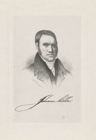 Portrait of Johannes Müller, Johann Heinrich Maria Hubert Rennefeld, 1845 - 1877 Canvas Print