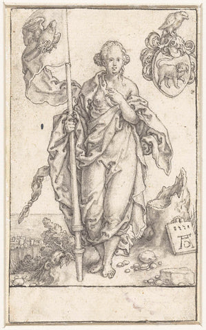 Patience, Heinrich Aldegrever, 1551 Canvas Print