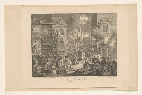 Cartoon on the state of the country, 1762, William Hogarth, 1762 Canvas Print