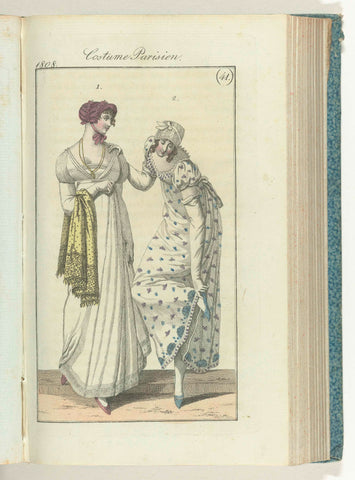 Journal des Dames et des Modes, editie Frankfurt 9 October 1808, Costume Parisien (41), anonymous, 1808 Canvas Print