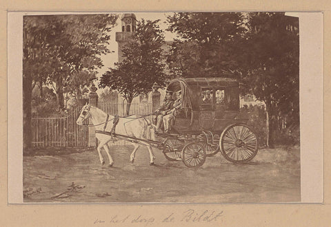 Photo reproduction of the Wagentje van Dieges, the carriage between Utrecht and Zeist, 1879, anonymous, 1879 - 1926 Canvas Print