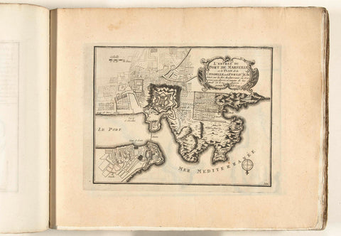 Map of the port of Marseille, c. 1702, anonymous, 1702 - 1703 Canvas Print