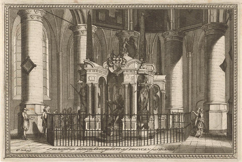 Tomb of William of Orange, 1623, anonymous, 1700 - 1799 Canvas Print