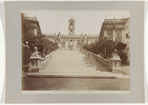 Capitoline near Piazza del Campidoglio, Rome, anonymous, c. 1880 - c. 1904 Canvas Print