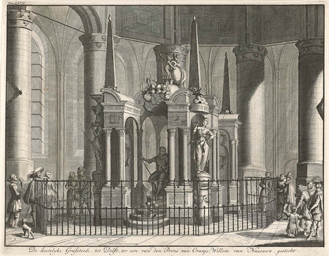 The Tomb of William of Orange, 1623, Jan Luyken, 1730 Canvas Print