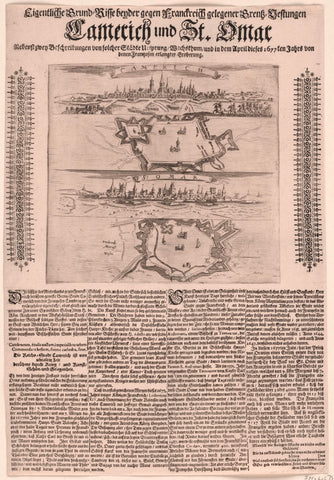 Capture of Cambrai and Saint Omer, 1677, anonymous, 1677 Canvas Print