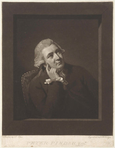 Portrait of John Wolcot, Charles Howard Hodges, 1787 Canvas Print