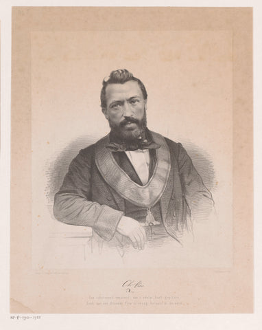 Portrait of Ch. Fles, Johan Hendrik Hoffmeister, c. 1851 - c. 1883 Canvas Print