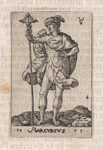 Mercury, Johannes Wierix, 1609 Canvas Print