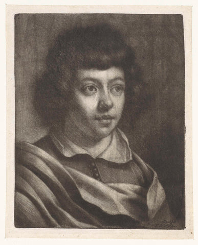 Boy with a folded collar, Wallerant Vaillant, 1658 - 1706 Canvas Print