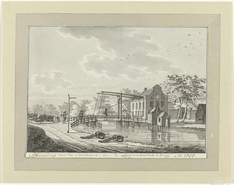 Battery at the Duivendrechtsebrug, 1787, anonymous, 1787 Canvas Print