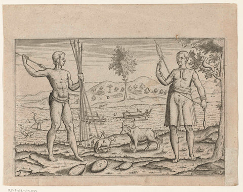 Inhabitants of Madagascar, 1595, anonymous, 1646 Canvas Print