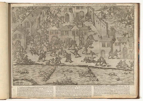 Murder of the Protestants at Sens, 1562, Jean Perrissin, 1570 Canvas Print