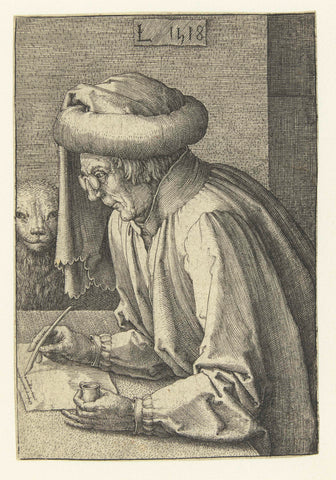The Evangelist Marcus, Lucas van Leyden, 1518 Canvas Print