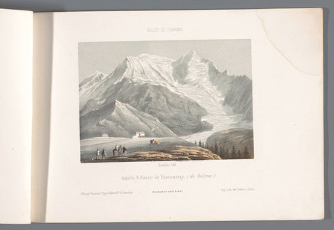 View of the Bossons Glacier, Ad. Cuvillier, 1858 Canvas Print