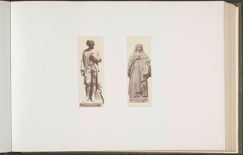 Plaster models for sculptures on the Palais du Louvre: left 