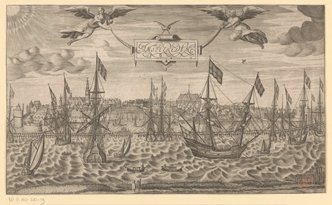 View of Amsterdam, ca. 1570, Cornelis Dircksz. Boissens (possibly), 1594 - in or before 1665 Canvas Print