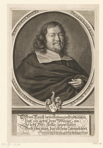 Portret van Matthäus Keller, Jakob von Sandrart, 1662 Canvas Print