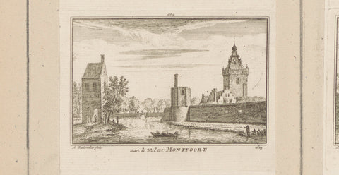 View of the IJsselpoort of Montfoort, 1625, Abraham Rademaker, 1725 - 1803 Canvas Print