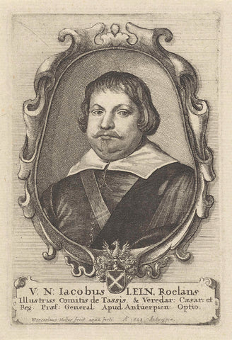 Portrait of Jacob Roelants, Wenceslaus Hollar, 1648 Canvas Print