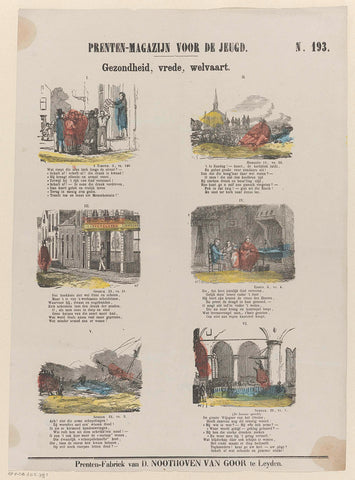 Health, peace, prosperity, Monogrammist WF (printmaker), 1850 - 1881 Canvas Print