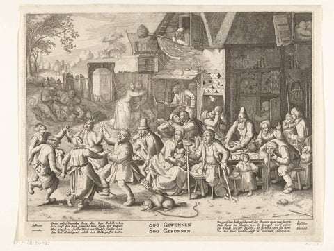 Smetsende beggars, Pieter Serwouters, 1608 - 1649 Canvas Print