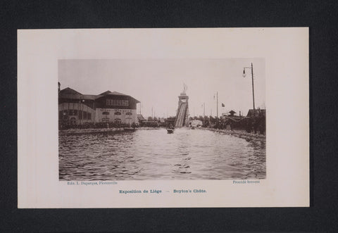 View of a water attraction of the 1905 World's Fair in Liège, anonymous, 1905 Canvas Print