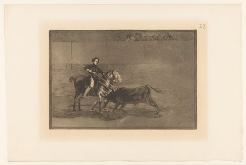 Pajuelera in the arena of Zaragosa, Francisco de Goya, 1876 Canvas Print