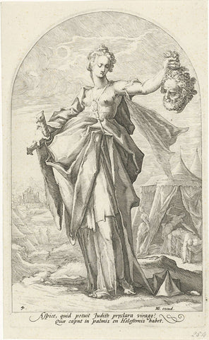 Judit, Jacob Matham, 1585 - 1589 Canvas Print