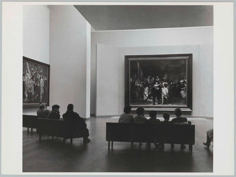 Visitors view the Night Watch in 1960, 1960 Canvas Print