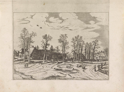 Landscape with Farms, Cattle and People, Johannes or Lucas van Doetechum, 1559 - 1561 Canvas Print