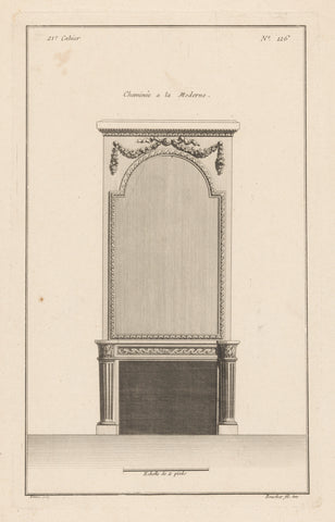 Schouw met guirlandes, Jean Pelletier, 1772 - 1779 Canvas Print