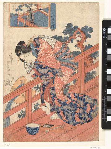 Courtisane compared to Koteiken, Utagawa Sadatora, 1830 - 1840 Canvas Print