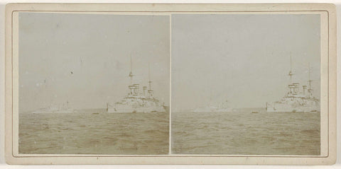 Duitse marineschepen voor de haven van Kiel, Geldolph Adriaan Kessler (possibly), 1903 Canvas Print