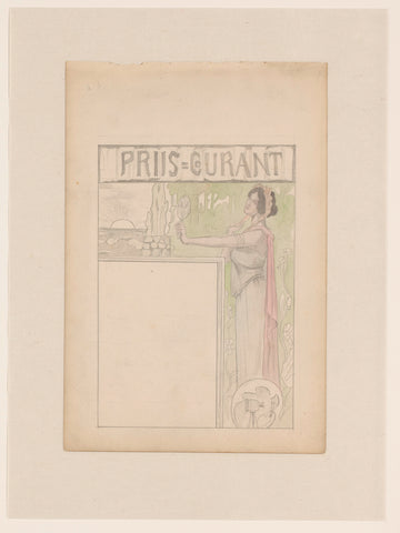 Design for a Price List of a photographic studio, Ernst Maximilian Büttinghausen, 1893 - 1906 Canvas Print