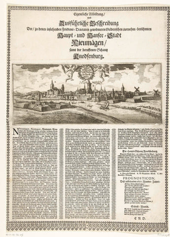 Magazine with Nijmegen as a negotiating city and with New Year's wish for 1677, anonymous, 1676 - 1677 Canvas Print