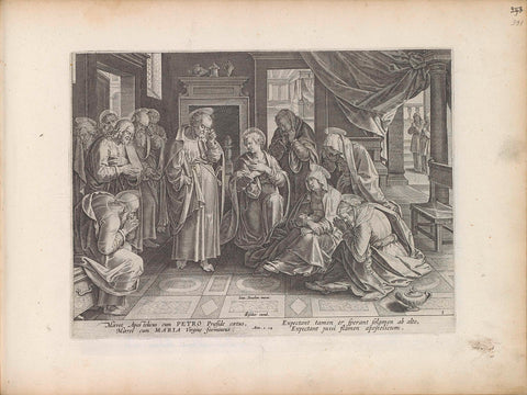 Mary and the Apostles Mourn for Christ, Anonymous, 1643 Canvas Print