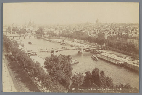 View of Paris from the Tuileries, Léon & Lévy, c. 1870 - c. 1890 Canvas Print