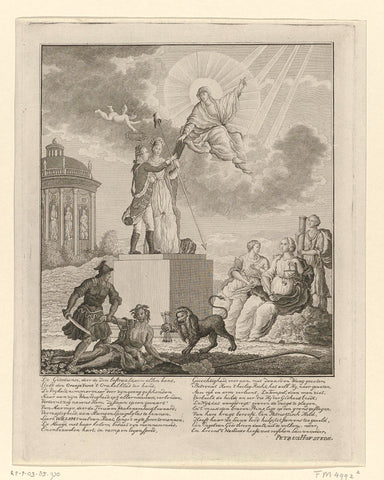 Allegory on the restoration of William V as stadholder, 1787, anonymous, 1787 Canvas Print