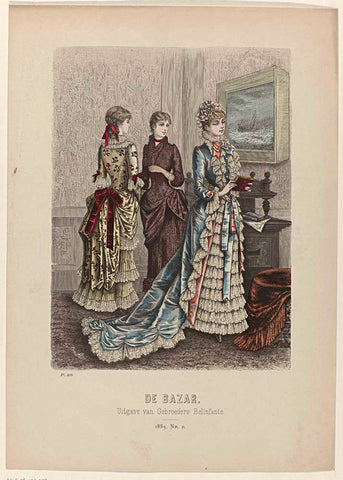 De Bazar, 1883, No. 11, Pl. 539, anonymous, 1883 Canvas Print