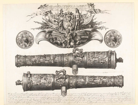 Two Cannons of Benningh, 1669, Abraham Bloteling, 1671 Canvas Print