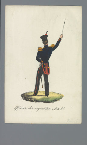 Officier der vrijwillige Artill:, Albertus Verhoesen (attributed to), 1835 - 1850 Canvas Print