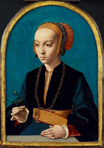 Portrait of Elisabeth Bellinghausen (c.1520- after 1570), Bartholomäus Bruyn (I), 1538 - 1539 Canvas Print