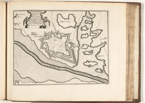 Map of Fuenterrabía, 1726, anonymous, 1726 Canvas Print